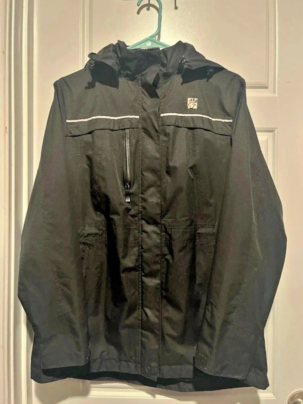Chickfila Black Hooded Windbreaker woman’s